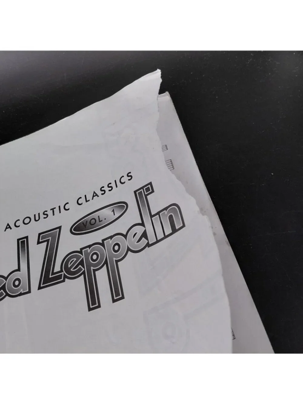 Vintage Led Zeppelin Acoustic Classics Vol1 Guitar Tab Songbook Warner Bros USA